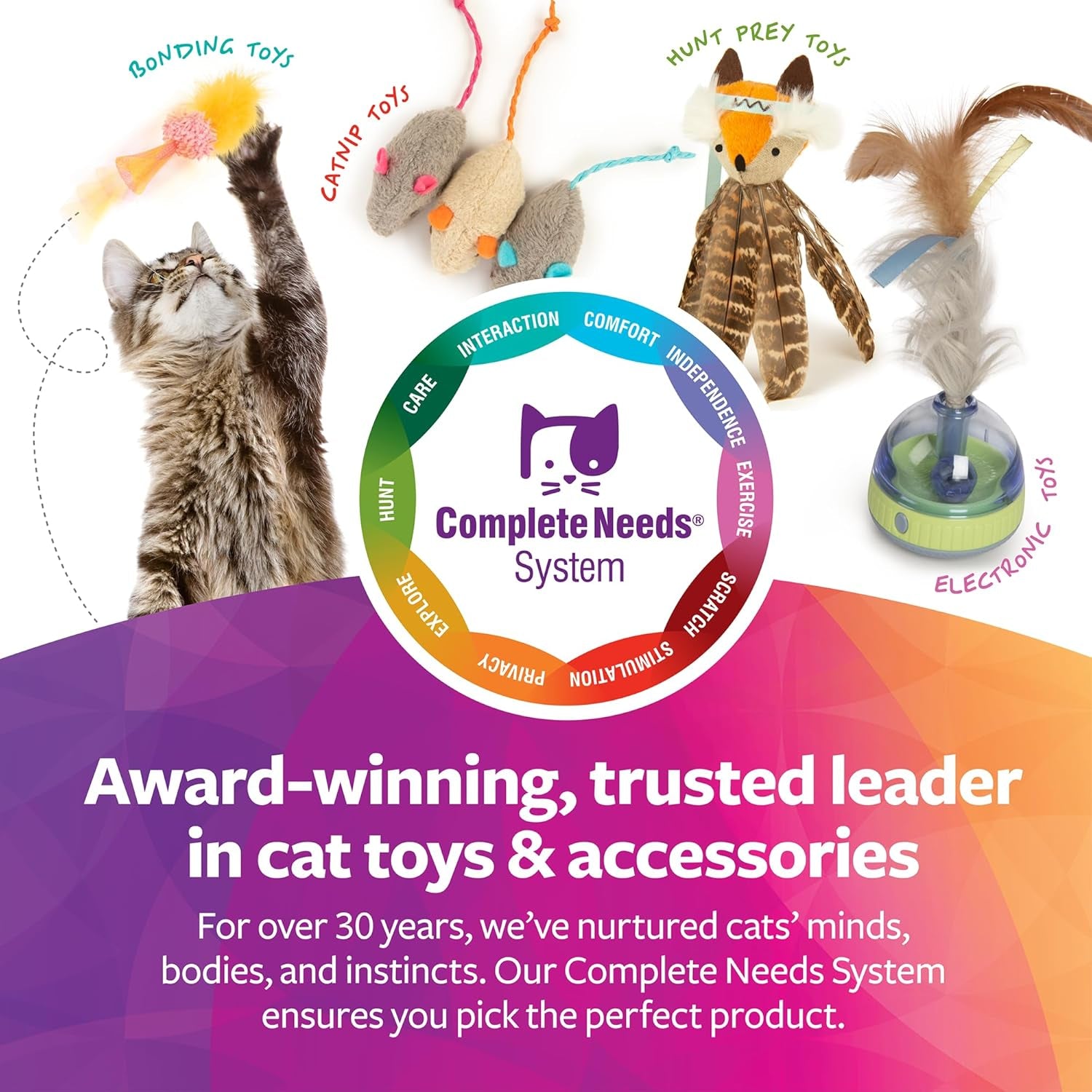 Skitter Critters Catnip Cat Toys - Set of 3 in Gray and Cream