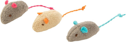 Skitter Critters Catnip Cat Toys - Set of 3 in Gray and Cream